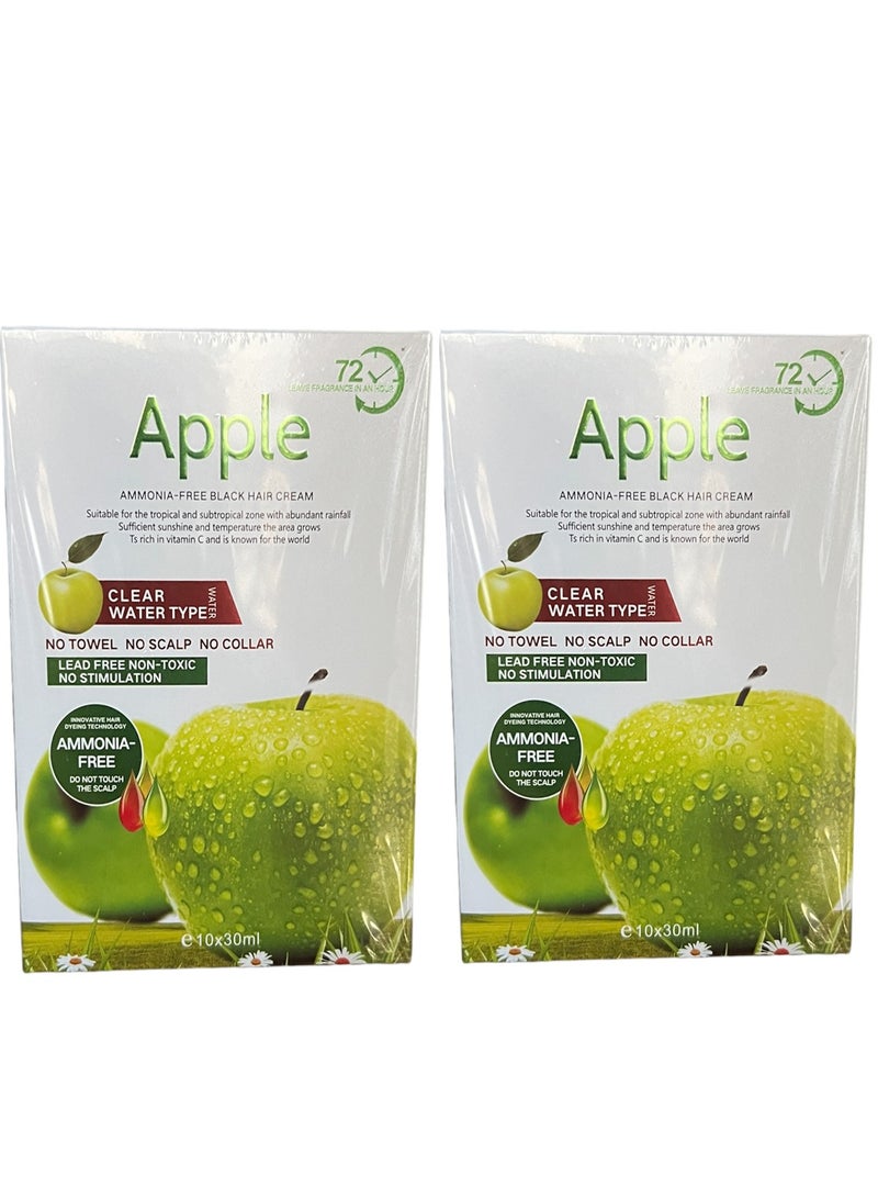 Apple Blossom Naturals Apple Ammonia Free Black Hair Color Cream 30ml (Pack of 2) - Image 1