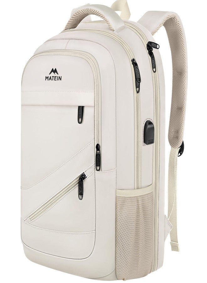 MATEIN unisex-adult Laptop Backpack, Beige, 18.4 Inch - Image 1