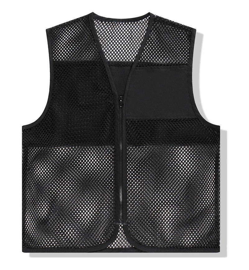 Summer Breathable Mesh Vest Mesh Volunteer Vest Printed Logo Supermarket Work Clothes Mesh Vest Advertising Shirt - Image 1