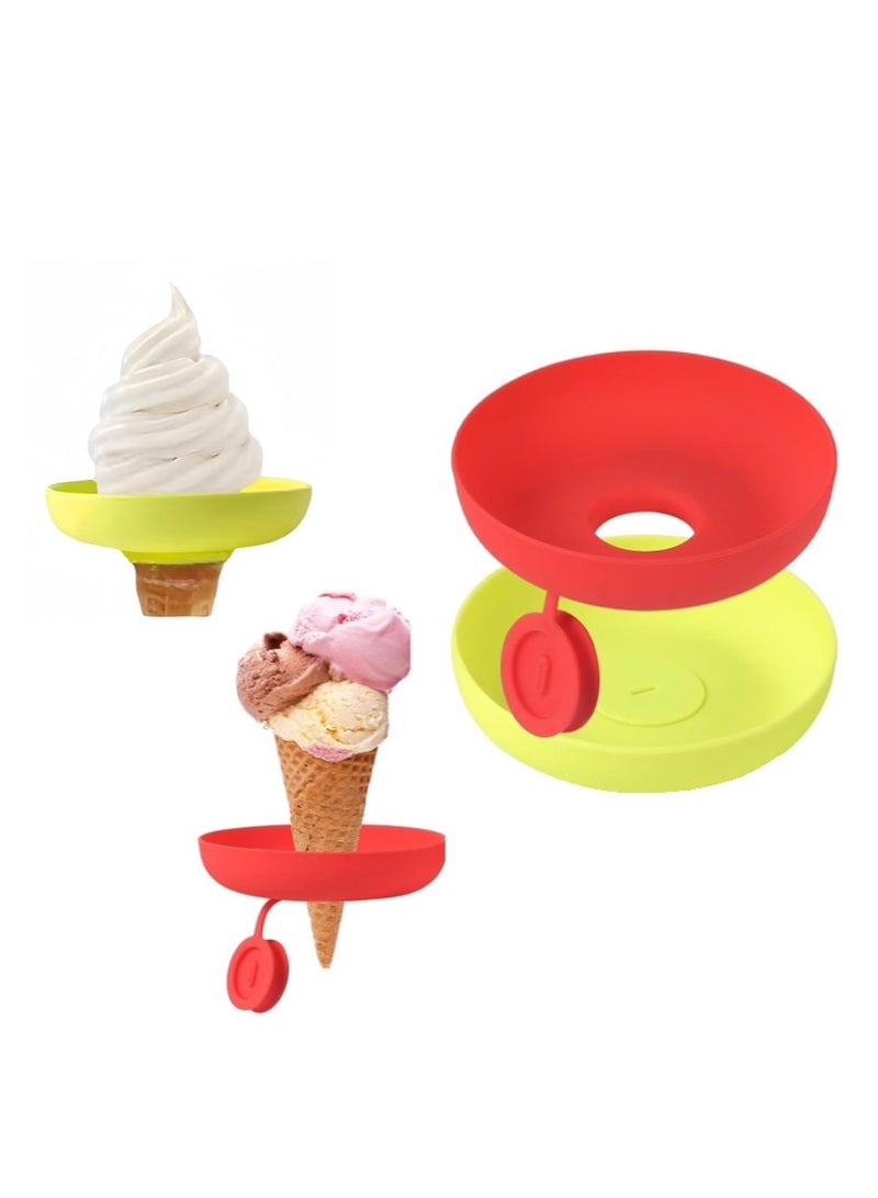 2-In-1 (2 Pack Color Stick) Children'S Ice Stick Stand - Anti Slip And Leak Proof Design, Adjustable Clip With Food Grade Silicone Tape, Perfect For Summer Parties, Outdoor Picnics, Ice Cream Stick - Image 1