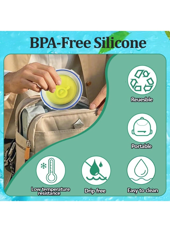 2-In-1 (2 Pack Color Stick) Children'S Ice Stick Stand - Anti Slip And Leak Proof Design, Adjustable Clip With Food Grade Silicone Tape, Perfect For Summer Parties, Outdoor Picnics, Ice Cream Stick - Image 4