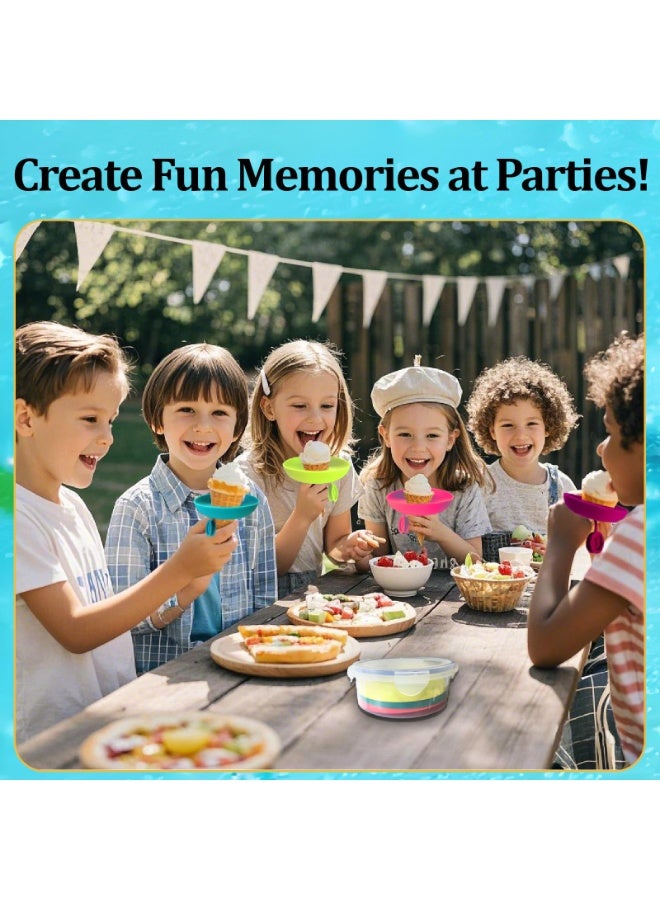 2-In-1 (2 Pack Color Stick) Children'S Ice Stick Stand - Anti Slip And Leak Proof Design, Adjustable Clip With Food Grade Silicone Tape, Perfect For Summer Parties, Outdoor Picnics, Ice Cream Stick - Image 5