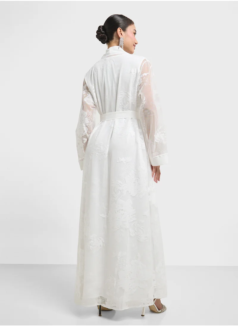 Khizana Dress With Layering Jakcet