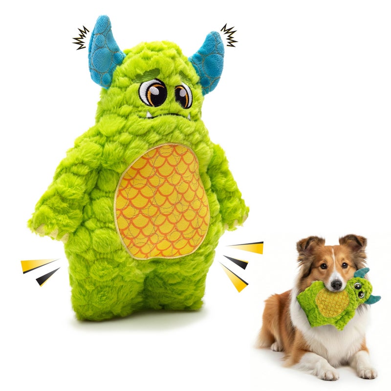Bite Force Dog Toy Large Durable Strong Plush Green Monster Dog Toy KevlarReinforced for Aggressive Chewers - Image 2