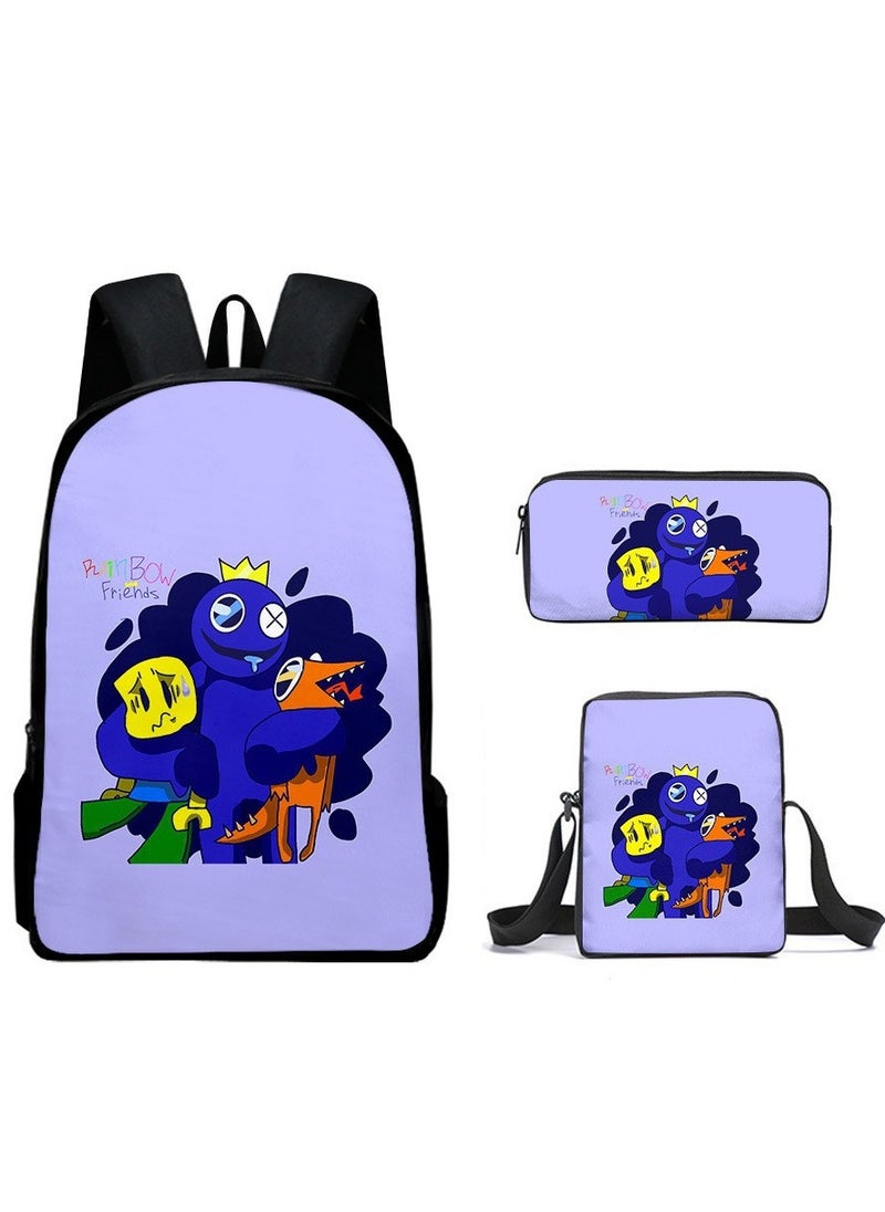 Generic - Cartoon anime backpack for primary and secondary school students, large capacity casual lightweight backpack, cartoon shoulder bag, pencil case, pencil case, and pencil case - Image 1