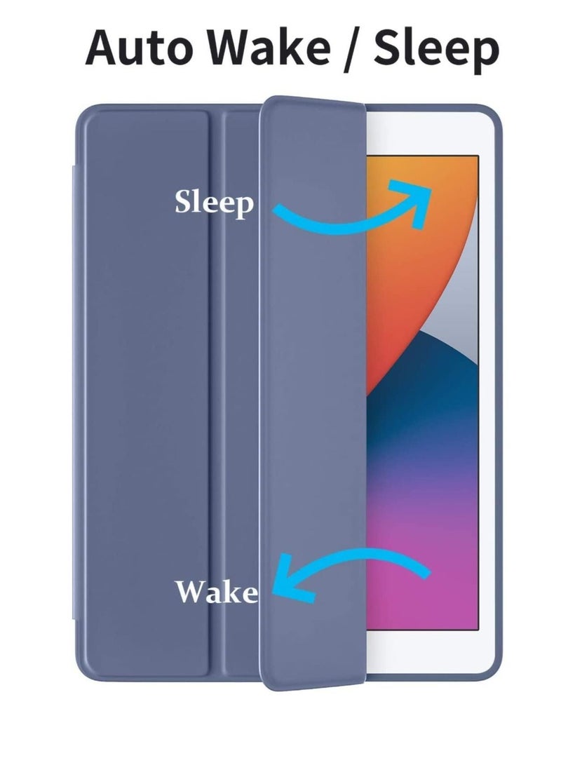 iPad 9th/8th/7th Generation case (2021/2020/2019) iPad 10.2-Inch Case with Pencil Holder [Sleep/Wake] Slim Soft TPU Back Smart Magnetic Stand Protective Cover Cases - Image 4