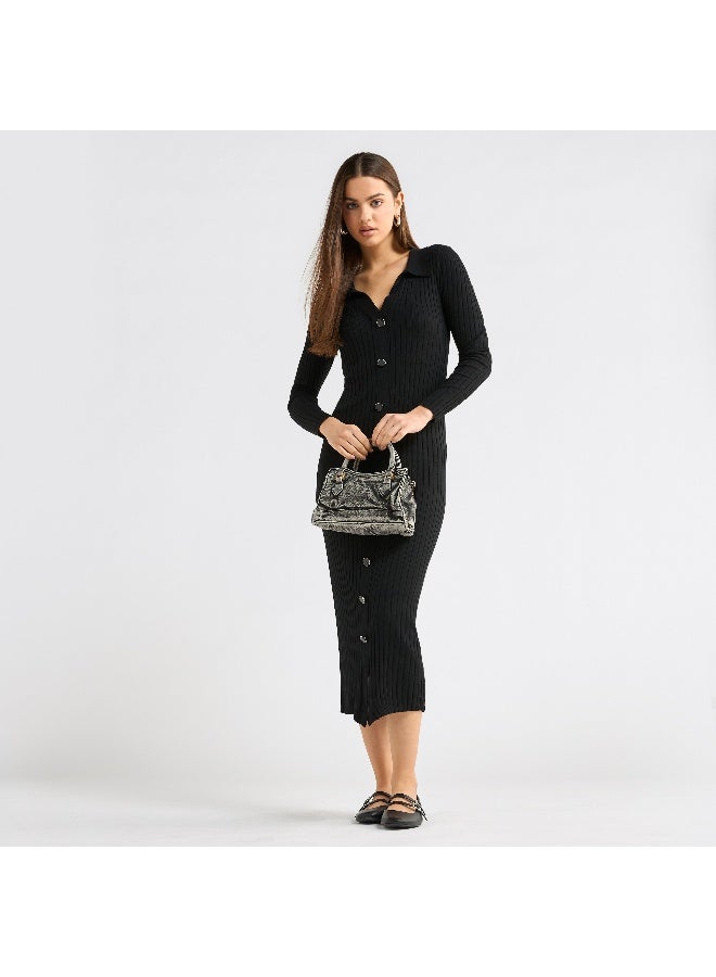 Splash FAV Ribbed Knit Dress  - Image 1