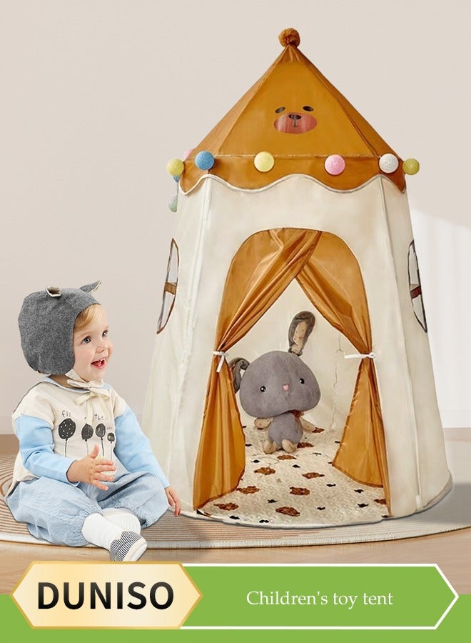 DUNISO Kids Play Tent,tent game houses, princess castle tents, baby playhouses,Indoor and outdoor portable tents, easy Installation, suitable for children aged 4 to 6，110*110*150cm - Image 2