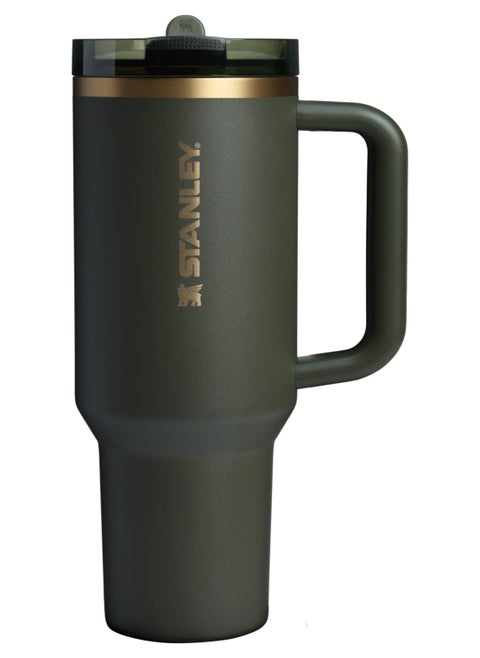 Quencher ProTour Flip Straw Tumbler with Leakproof Lid 40 oz | Built-In Straw & Handle | Cupholder Compatible for Travel | Insulated Stainless Steel Cup | BPA-Free