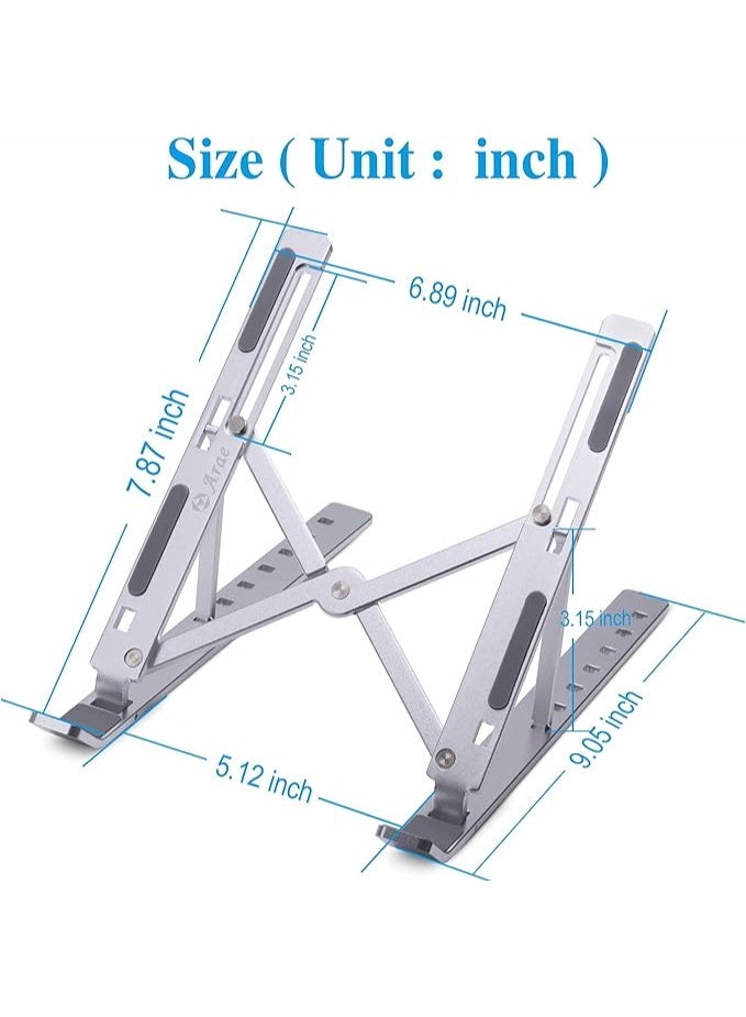 Adjustable laptop stand helps raise the laptop screen to eye level to prevent overheating during use with a stable base (black) - Image 4
