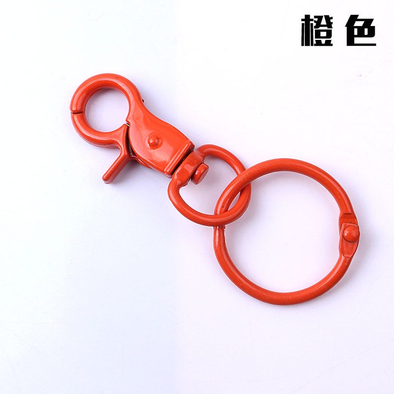 Colorful Painted Keychain Clasp Jewelry Orange
