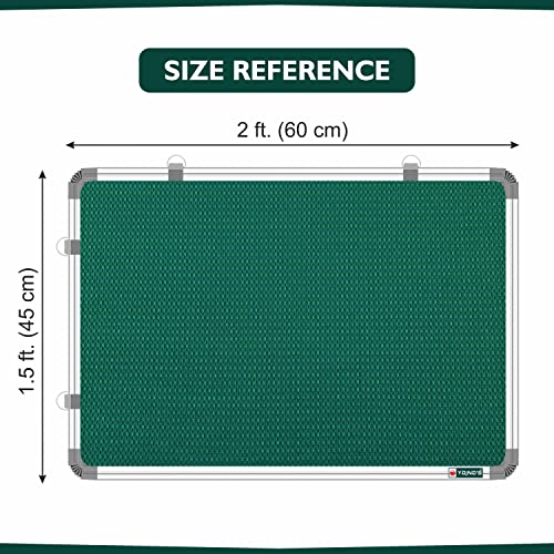 YAJNAS 1.5x2 Feet Notice Premium Material Pin-up Board/Pin-up Board/Soft Board/Bulletin Board/Pin-up Display Board for Office, School and Home, (Green, Pack of 1) (1.5 x 2 Feet, Green) - Image 2