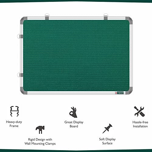 YAJNAS 1.5x2 Feet Notice Premium Material Pin-up Board/Pin-up Board/Soft Board/Bulletin Board/Pin-up Display Board for Office, School and Home, (Green, Pack of 1) (1.5 x 2 Feet, Green) - Image 5