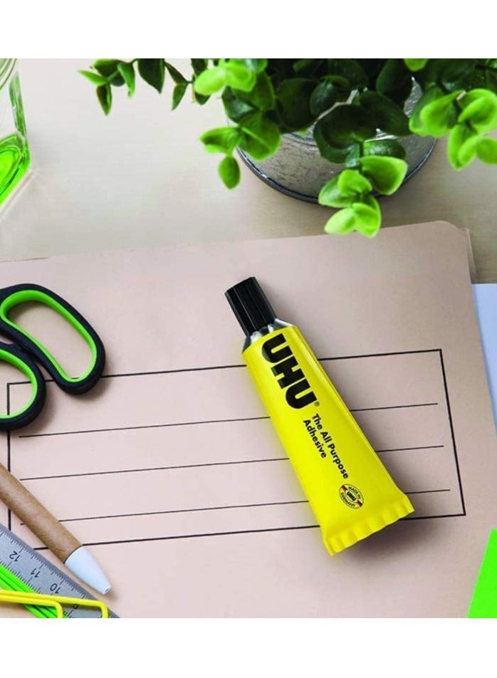 UHU Pack of 2 The All Purpose Adhesive, Yellow - Image 4
