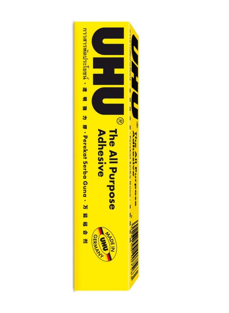 UHU Pack of 2 The All Purpose Adhesive, Yellow - Image 2