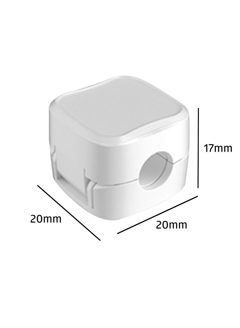 حامل تخزين منظم كابلات الشحن المغناطيسي، قطعة فنية لادارة الكيبلات، منظم حامل الاسلاك، مشابك كابل مغناطيسية، حامل سلك مغناطيسي للجوال (أبيض-6) - Image 4