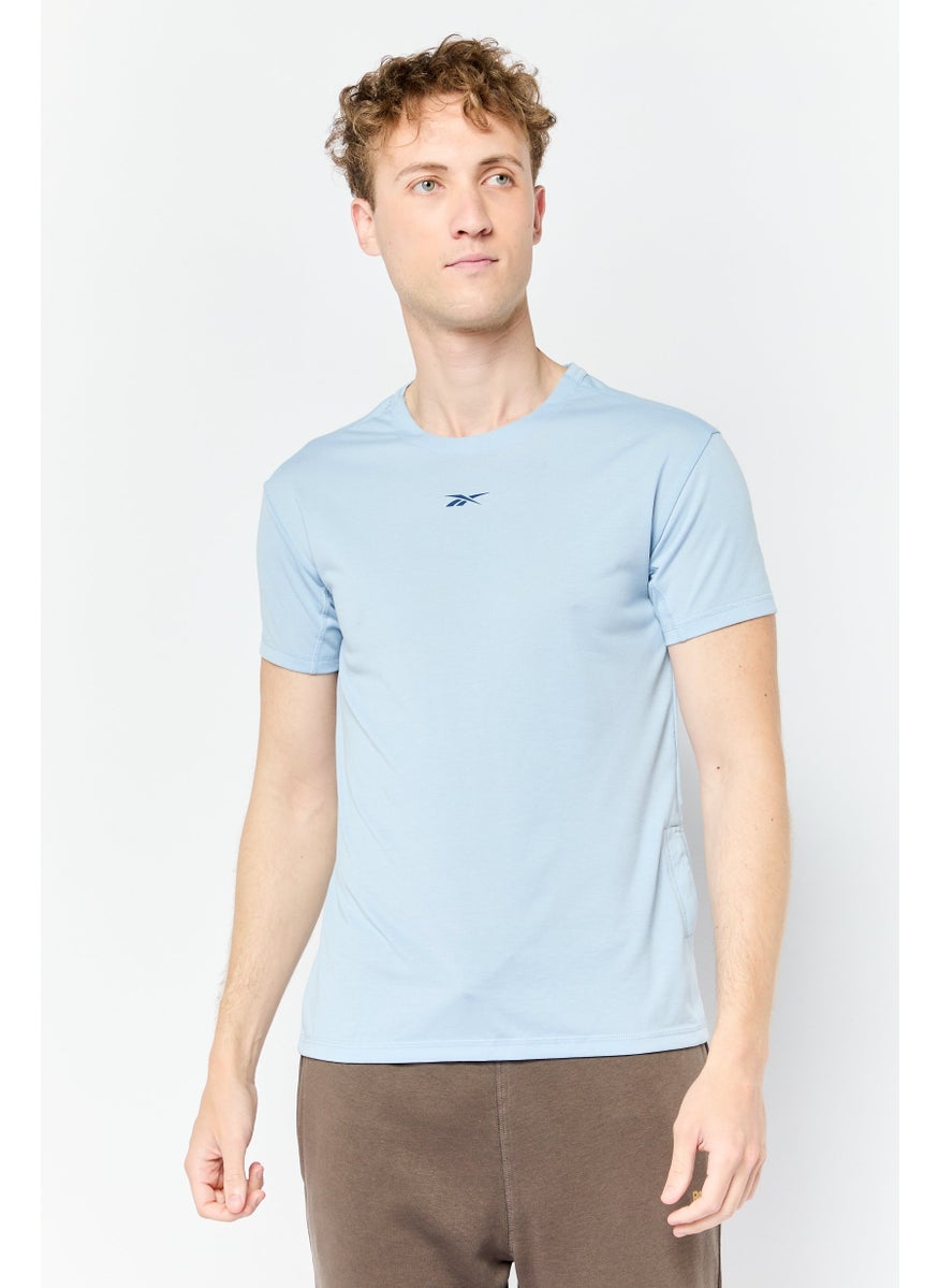 Reebok Men Sportswear Fit Long Sleeve Outdoor T-Shirt, Ash Blue  - Image 1