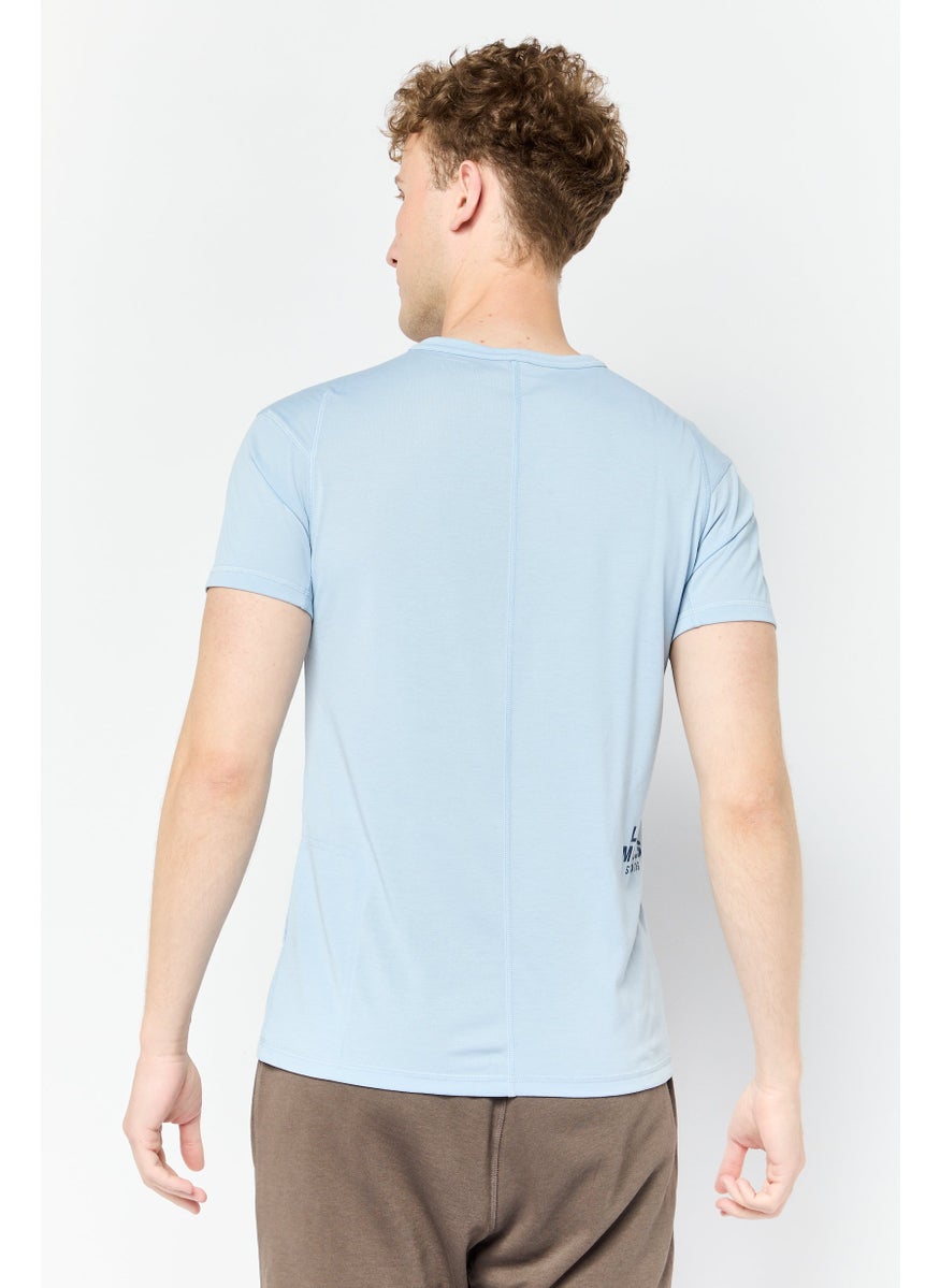 Reebok Men Sportswear Fit Long Sleeve Outdoor T-Shirt, Ash Blue  - Image 4