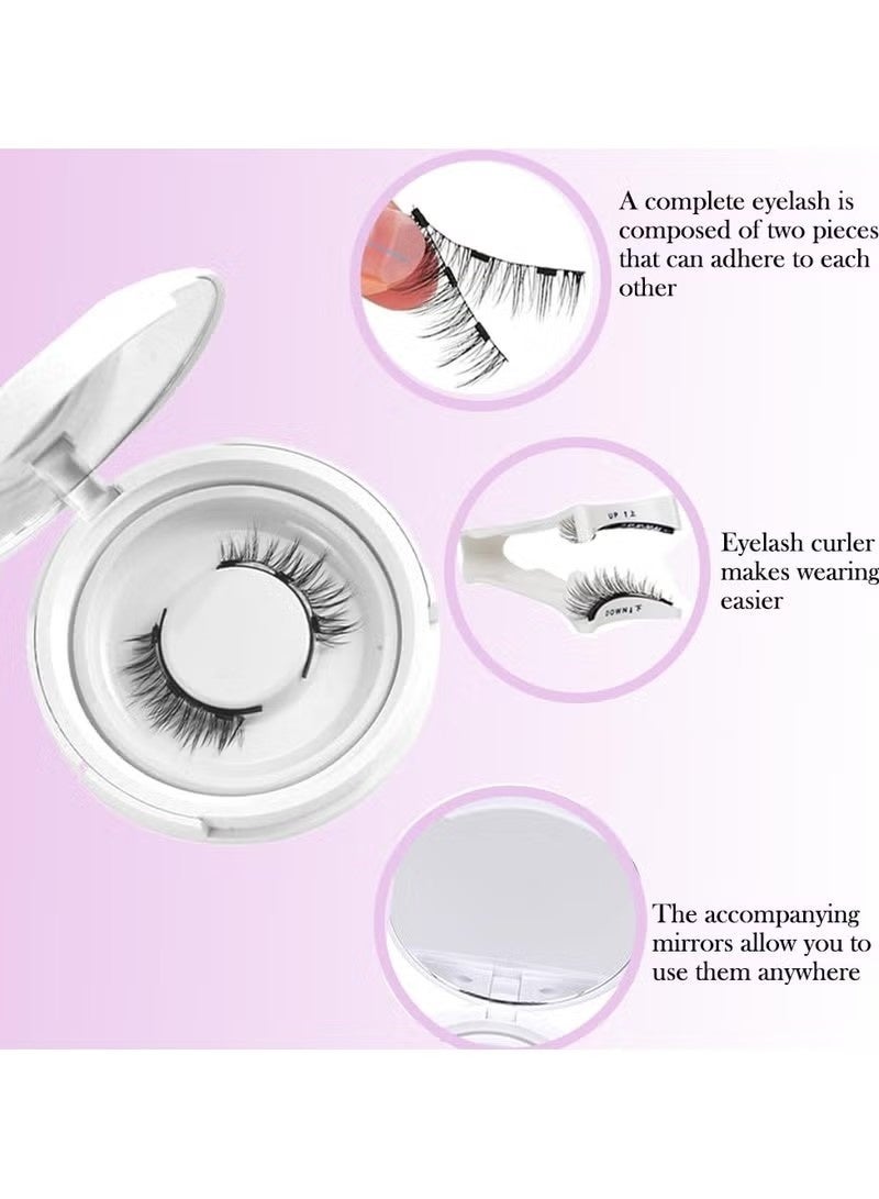 Dougez 1 Pairs Magnetic Eyelashes, Reusable False Eyelashes, Natural Look Cat Eye Magnetic Lashes with Applicator, No Glue Needed, Fake Eyelashes Kit, Easy to Wear and Remove - Image 4
