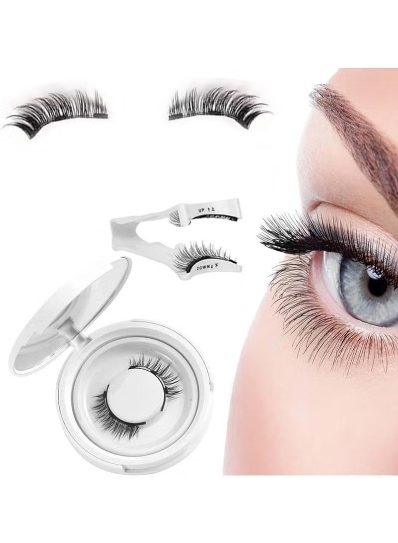 Dougez 1 Pairs Magnetic Eyelashes, Reusable False Eyelashes, Natural Look Cat Eye Magnetic Lashes with Applicator, No Glue Needed, Fake Eyelashes Kit, Easy to Wear and Remove - Image 1