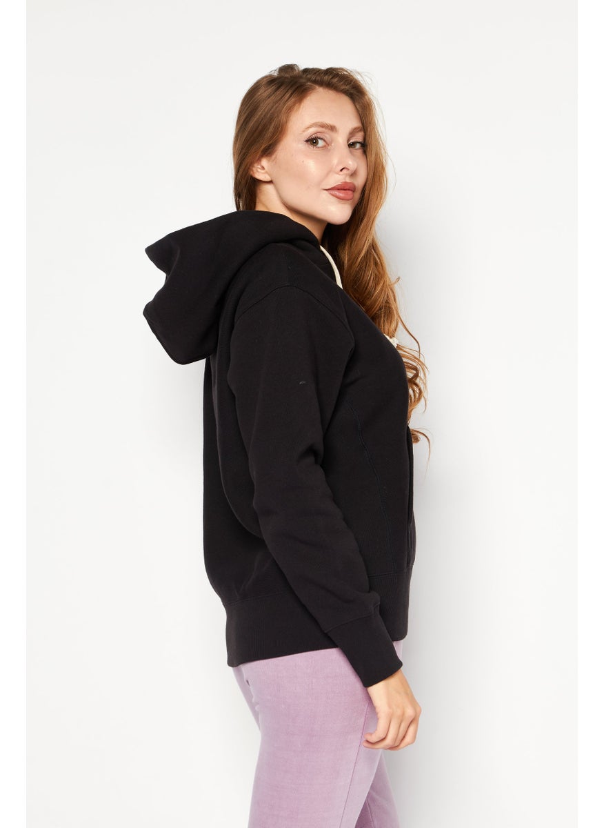 Champion Women Sportswear Fit  Long Sleeve Outdoor Sweatshirts, Black  - Image 3