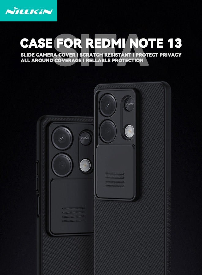 Nillkin Redmi Note 13 Case(Not 4G), Slide Camera Case Design, 360° Full Body Coverage Shockproof Phone Back Cover,  Anti-Fall Anti-Scratch Anti-fingerprint Protective Case for Redmi Note 13 5G, Black - Image 2