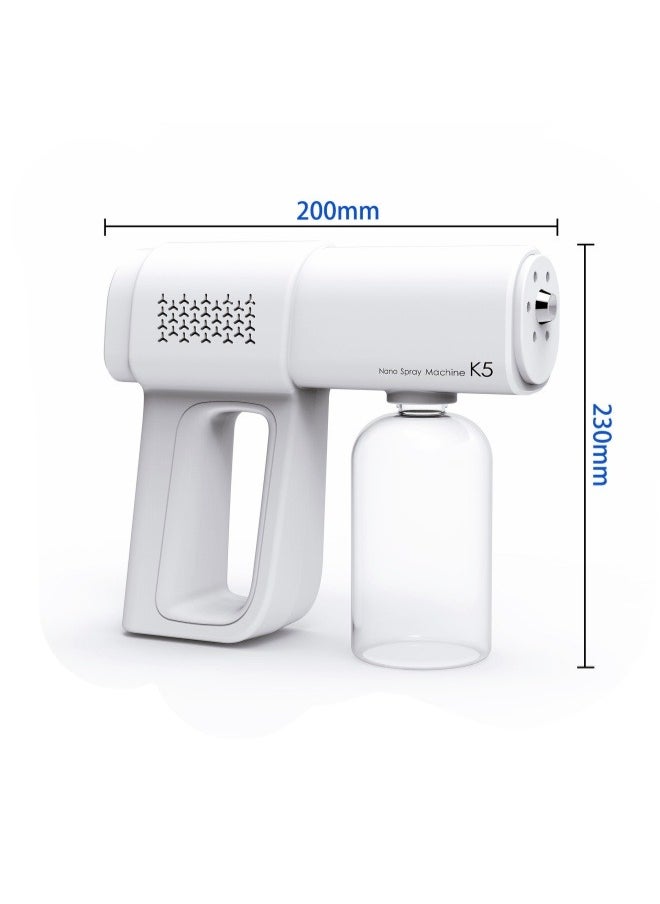 Generic Nano Spray Disinfectant Mist Gun, Handheld Rechargeable Blue Light Atomization Disinfection Gun for Home, Office, School or Garden  - Image 3