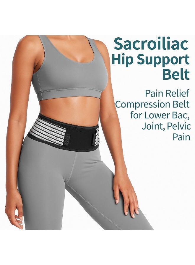 Women Men Sacroiliac Hip Support Belt Pain Relief Compression Belt for Lower Back Joint Pelvic Sacrum Pregnancy Nerve Sciatic Trochanteric - Image 1