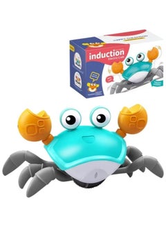 TEGRILO Crawling Crab Toy for Kids, Sensory and Interactive Learning Toy for Baby Infant Toddlers and Kids, Walking and Dancing Musical Birthday Party Gift (Green)  - Image 1