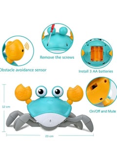 TEGRILO Crawling Crab Toy for Kids, Sensory and Interactive Learning Toy for Baby Infant Toddlers and Kids, Walking and Dancing Musical Birthday Party Gift (Green)  - Image 3