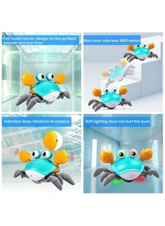 TEGRILO Crawling Crab Toy for Kids, Sensory and Interactive Learning Toy for Baby Infant Toddlers and Kids, Walking and Dancing Musical Birthday Party Gift (Green)  - Image 5