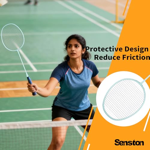 Senston Badminton Set for Beginners & Family – 2 Carbon Composite Rackets (Lightweight) with Carry Bag, 2 Nylon Shuttlecocks & 2 Grips | Outdoor & Backyard Game - Image 5