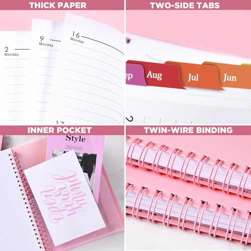 BooQool 2026 Planner - Planner 2026, 2026 Planner Weekly and Monthly with Tabs, Jan 2026 - Dec 2026, 6.25" × 8.3", Strong Twin-Wire Binding - Image 5