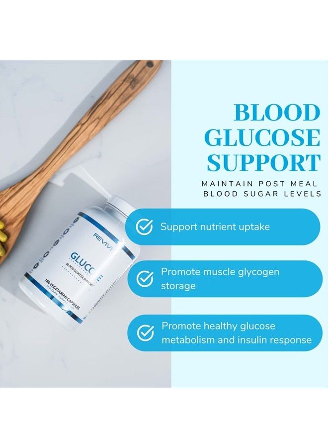 revive MD، جلوكوز RX، يساعد في إدارة مستويات الجلوكوز لدى الرجال والنساء، تحسين مستويات الجلوكوز الصائم، تحسين مستويات A1C، زيادة امتصاص المغذيات، 180 كبسولة - Image 4