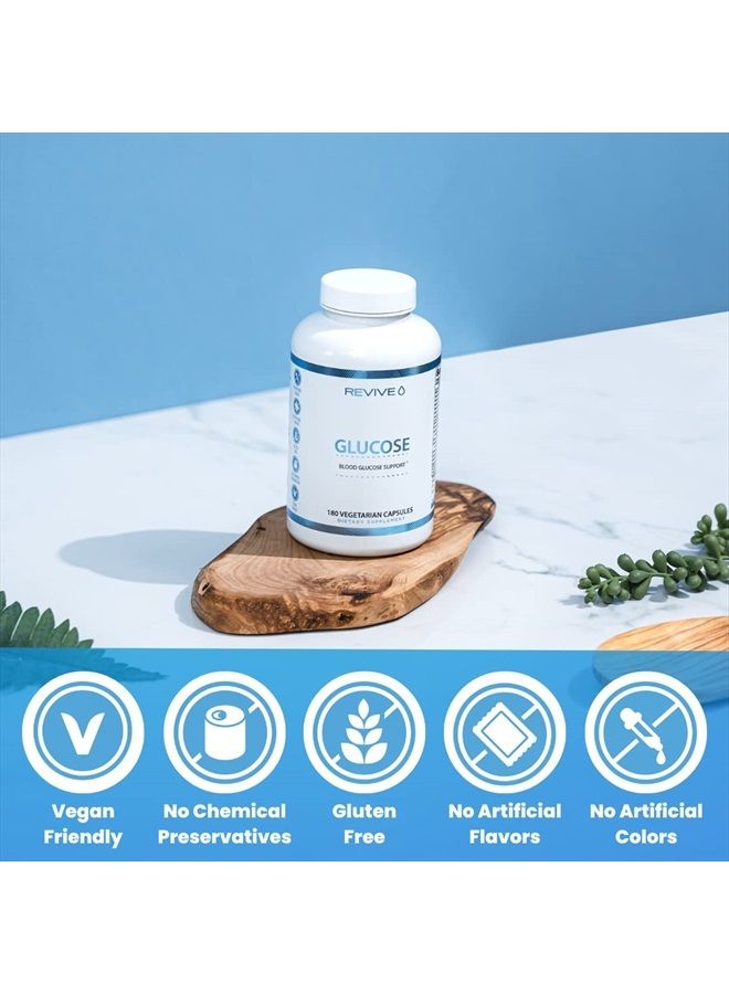 revive MD، جلوكوز RX، يساعد في إدارة مستويات الجلوكوز لدى الرجال والنساء، تحسين مستويات الجلوكوز الصائم، تحسين مستويات A1C، زيادة امتصاص المغذيات، 180 كبسولة - Image 5