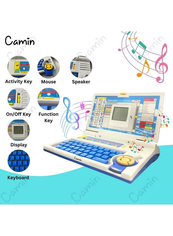 Camin Camin Learning Laptop Toy for Kids 2-5 Years, 20 Activities, Alphabet, Numbers, Games, 3 Years Old  - Image 2