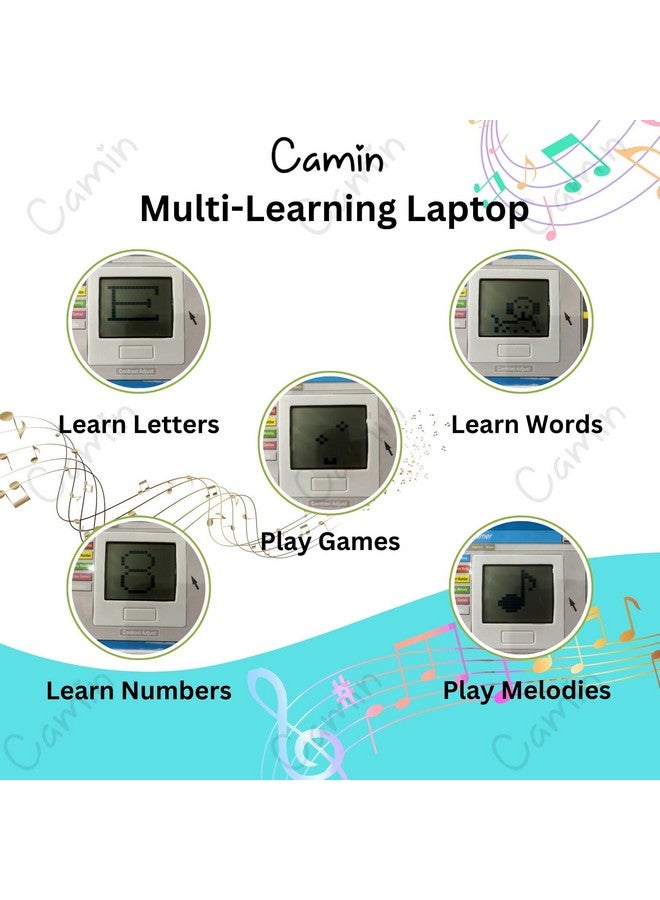 Camin Camin Learning Laptop Toy for Kids 2-5 Years, 20 Activities, Alphabet, Numbers, Games, 3 Years Old  - Image 5