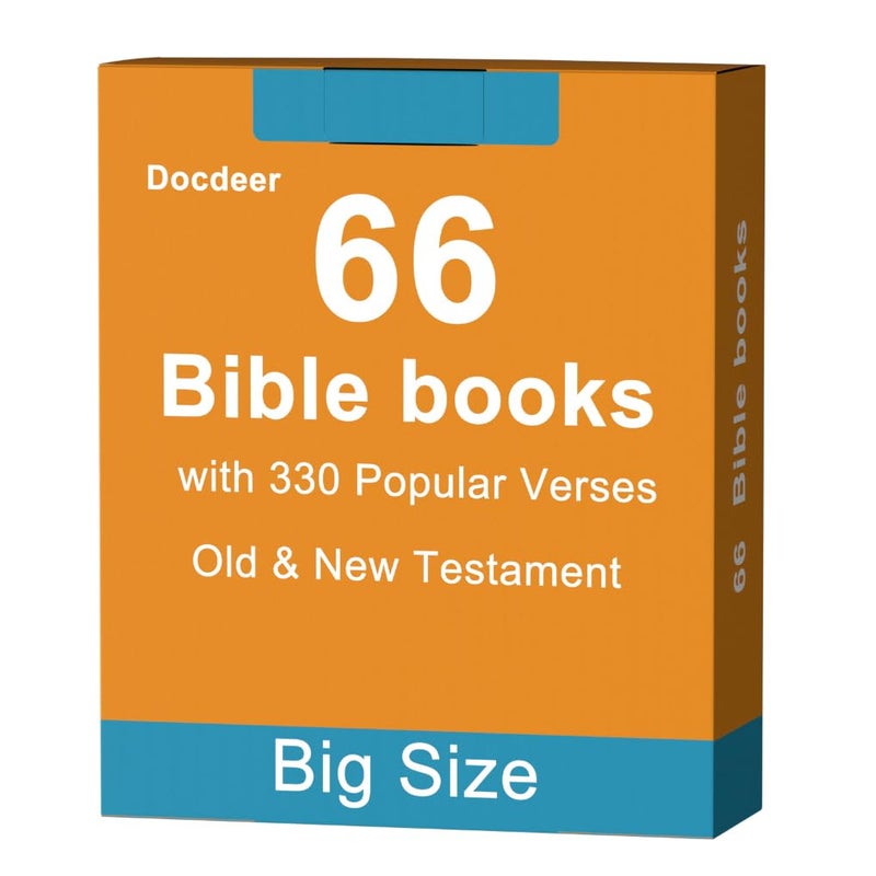 Docdeer Bible 66 Books Flash Cards 330 Popular Verses Essential Information About Each Book - Image 3