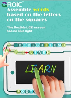 GROIC 3-in-1 LCD Writing Tablet and Magnetic Drawing Board, English Word Spelling, Tetris Puzzle Blocks, Writing Tablet LCD Drawing Tablet Board Game, Erasable Doodle Board Educational Toys  - Image 5