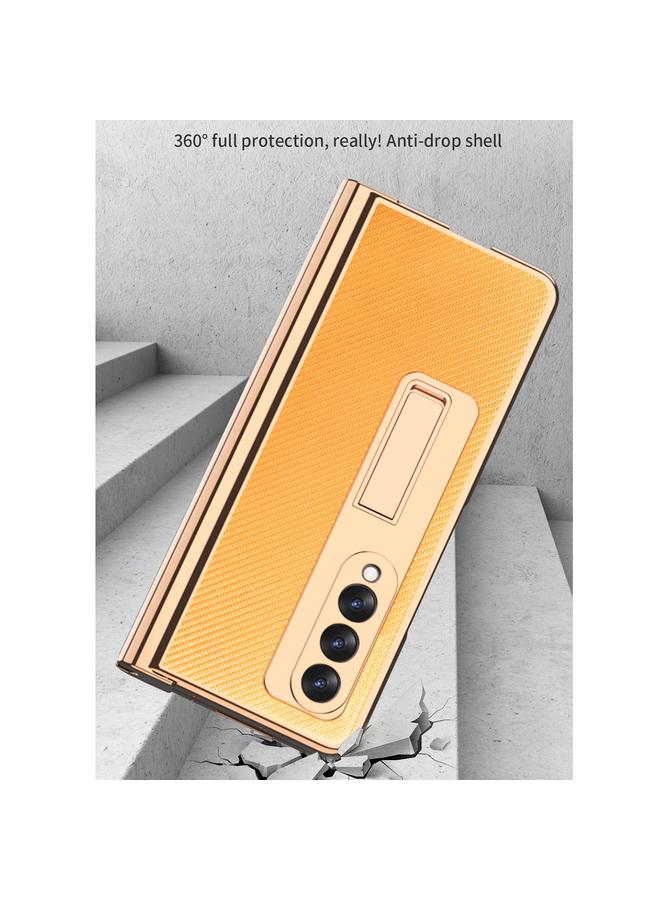 اس-توب جراب لهاتف Samsung Galaxy Z Fold3 5G مزود بفتحة قلم ومفصلة مطلية بالكهرباء من مادة كيفلر - Image 5