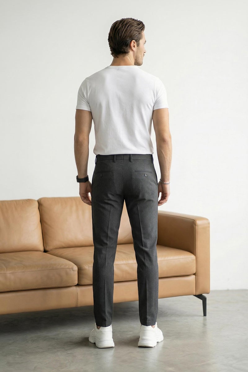 trendyol Anthracite Narrow Fit/Slim Fit Tube Leg High Waist Summer Men's Woven Trousers Tmnss26Pl00022 - Image 2