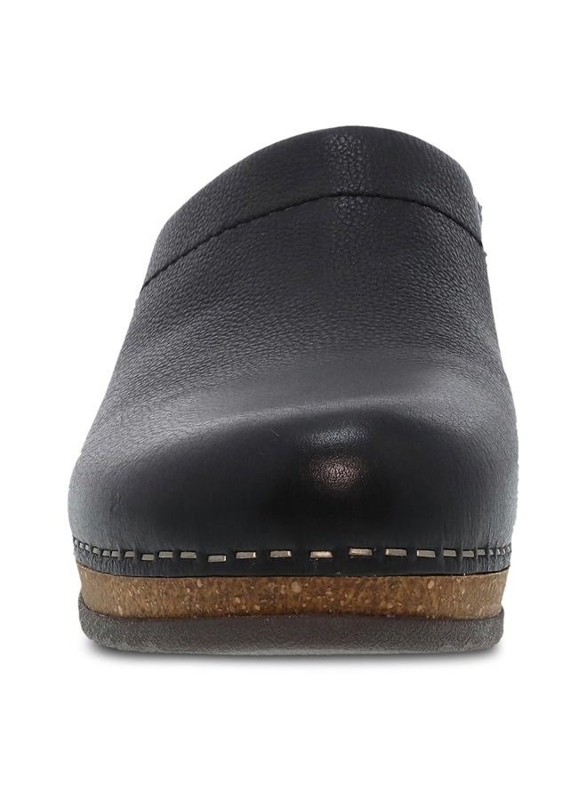 Dansko Mariella Slip-on Mule Clog - Dual-Density Cork/EVA Midsole and Lightweight Rubber Outsole Provide Durable and Comfortable Ride on Patented Stapled Construction Black 6.5-7 M US - Image 4