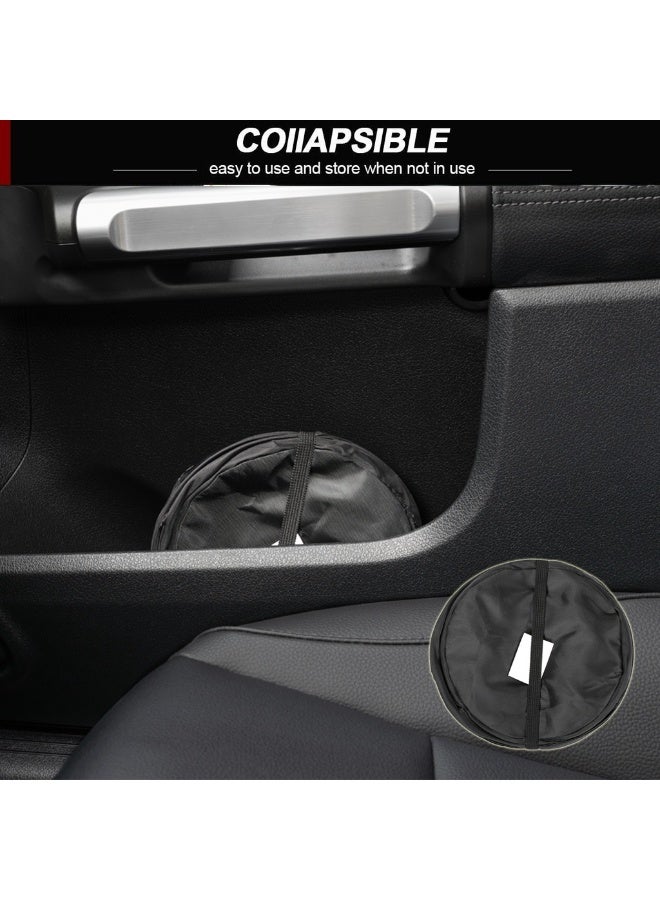 1pc Compact Collapsible Black Car Trash Can - Leak-Proof Oxford Cloth with Easy-Hang Design for Cars, Camping, Picnics & Office - Image 5