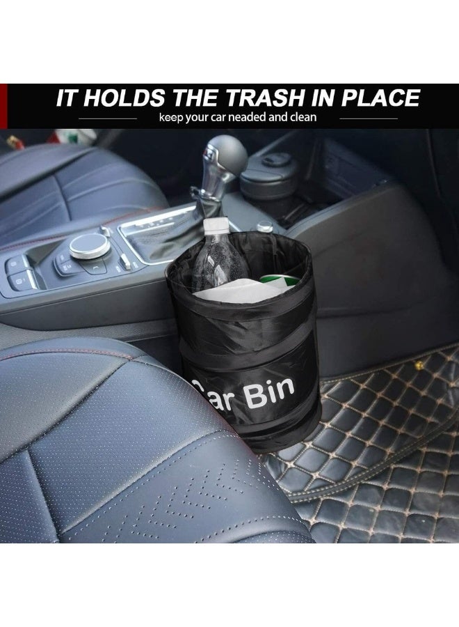 1pc Compact Collapsible Black Car Trash Can - Leak-Proof Oxford Cloth with Easy-Hang Design for Cars, Camping, Picnics & Office - Image 4