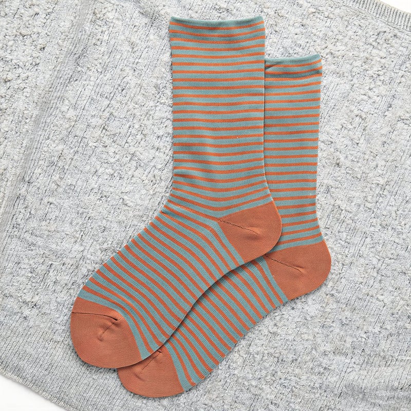 Extra Durable Long Lasting Striped Women Socks Heavy Use Daily Cotton Socks 4-9 - Image 3