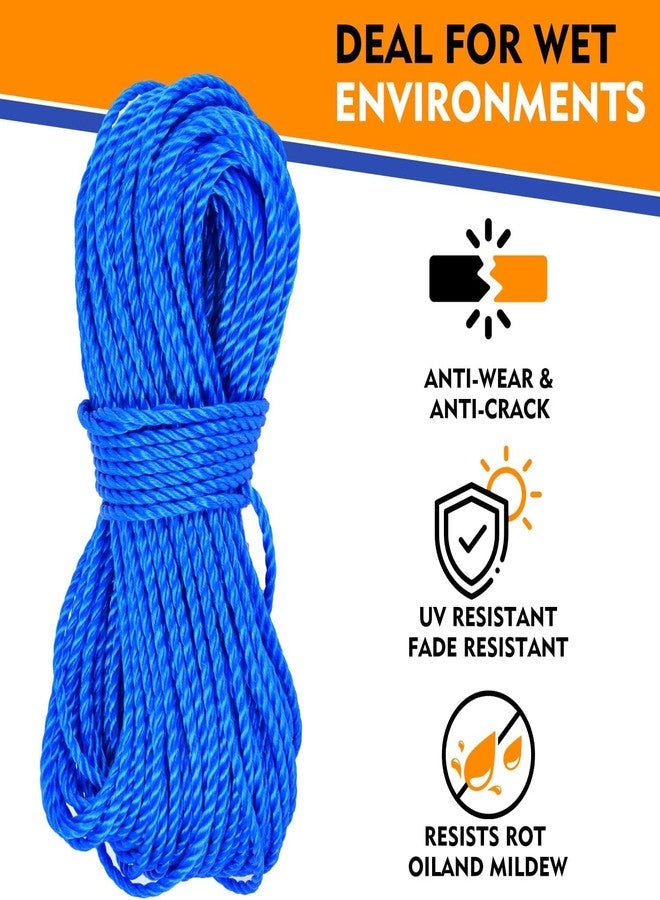 ABlue Clipper Nylon/Plastic Rope, Cloth Hanging Rope, Rope for Clothes Drying, Multipurpose, Lightweight, Heavy Duty, Weather-Resistant Travel- Friendly Rope for Outdoor/Indoor Use (Random -Colour) (2) - Image 3
