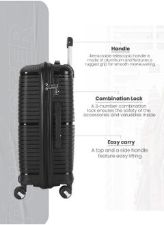VIPTOUR Trolley Luggage 3 Pieces Set PP Hard Side Bag 360 Degree Spinner Wheels Trolley Luggage Set with TSA Lock  - Image 4