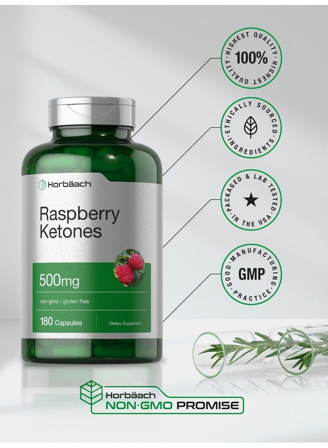 Horbäach Raspberry Ketones | 500mg | 180 Capsules | Non-GMO & Gluten Free Pills - Image 5
