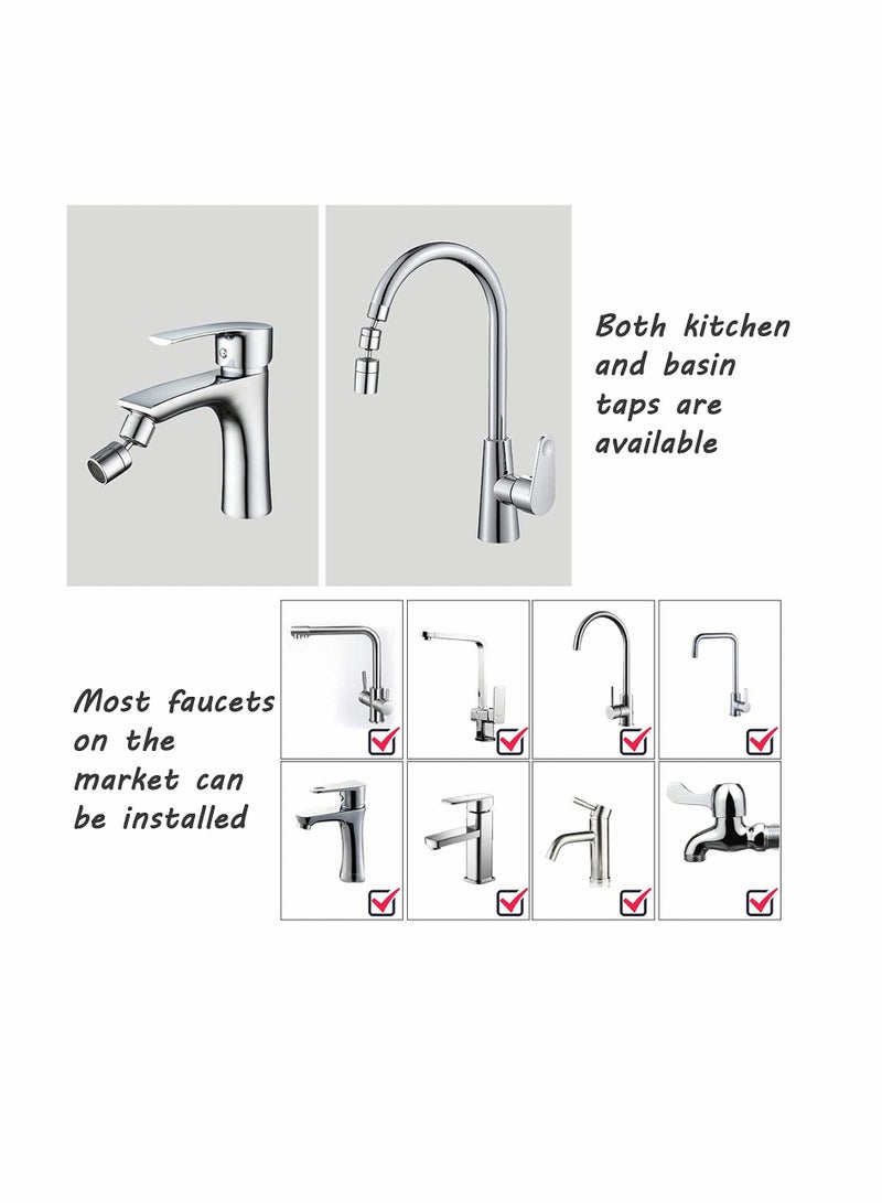 KASTWAVE 1080° Swivel Faucet Aerator, Multi-purpose Universal Tap Adapter, Kitchen Adjustable Sink Sprayer Attachment, Bathroom Mounted Aerator for Face Washing - Image 5