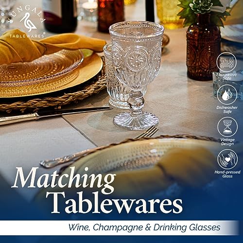 Yungala Set of 4 Vintage Glass Dinner Plates – 10.5" Clear Hobnail Glass Plates, Elegant Dinnerware for Upscale Dining - Image 5